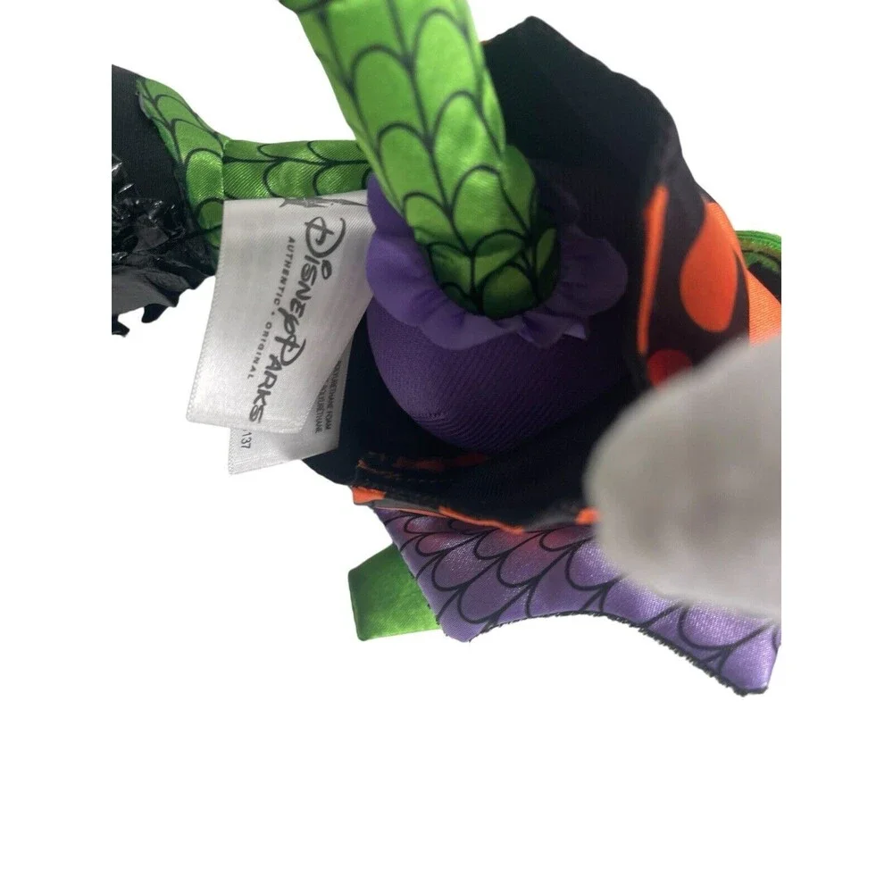 Disney Parks Minnie Mouse Witch Halloween Plush Purple Black Orange Polka Dots